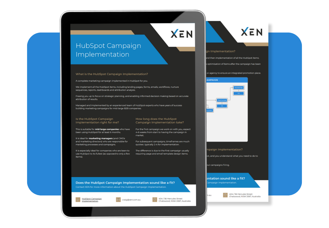 HubSpot Campaign Implementation brochure